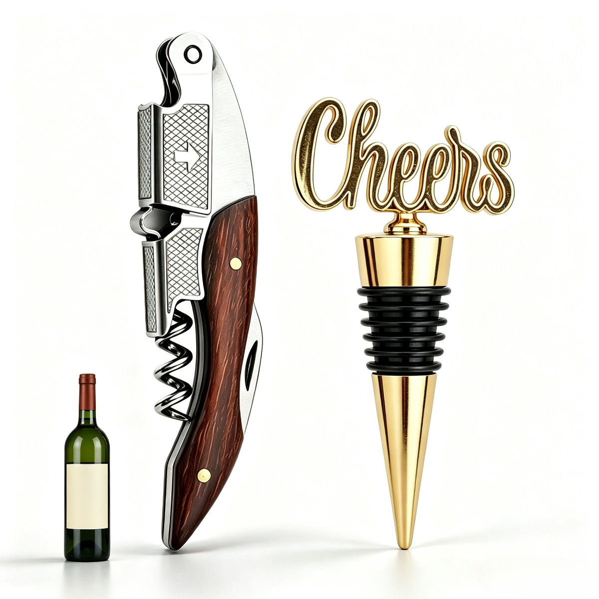 Cork Screw Lever - فتاحة زجاجات نبيذ بزنبرك ورافعة مزدوجة