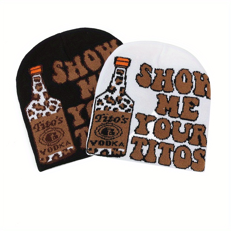Wine Beer Hat - الرجال زجاجة النبيذ ليوبارد الرسم بيني