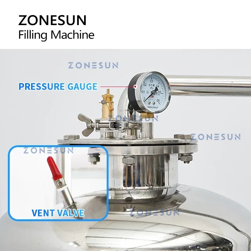 Wine Beer Drink - ZONESUN المشروبات الغازية آلة تعبئة Isobaric