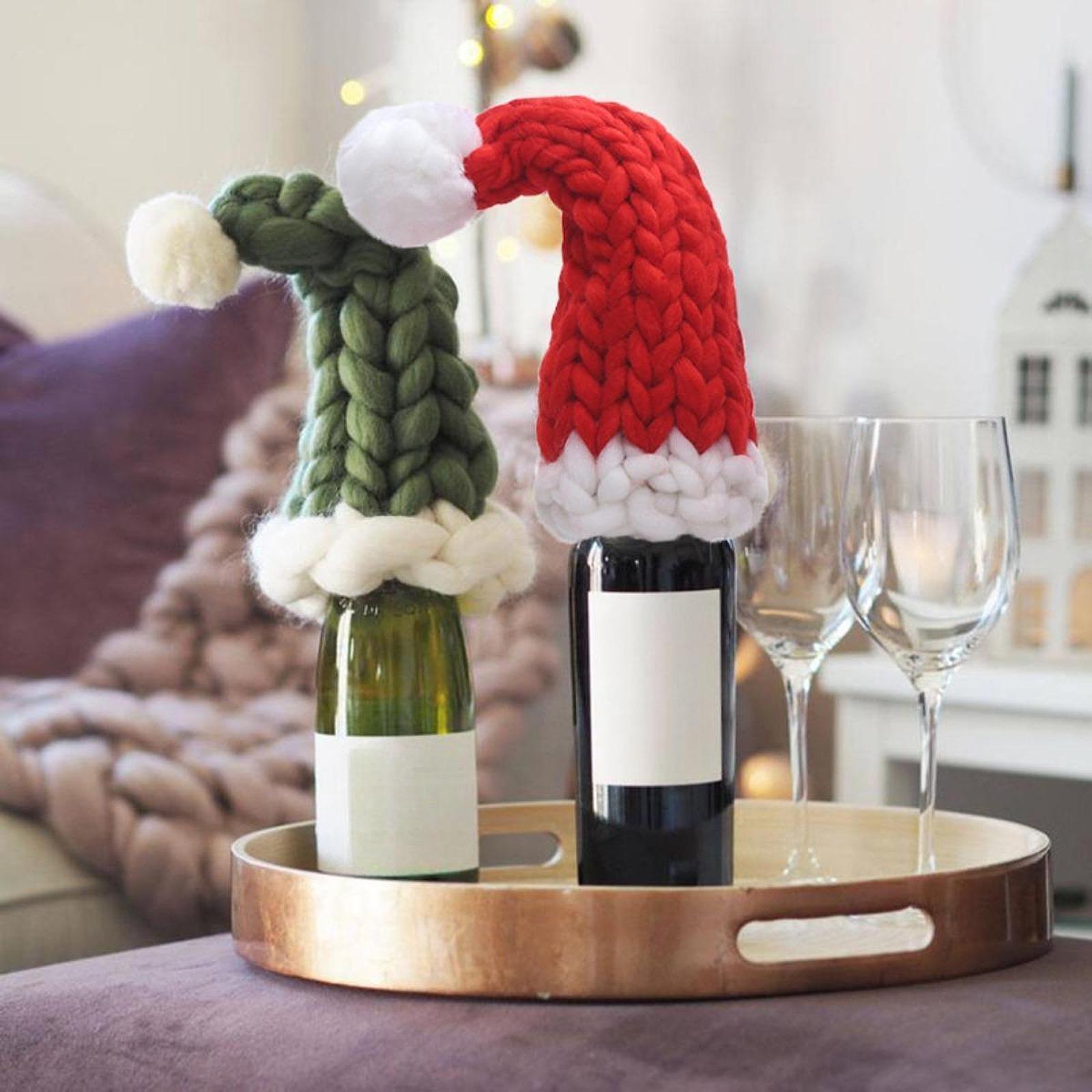 Wine Beer Hat - غطاء زجاجة على شكل قبعة سانتا