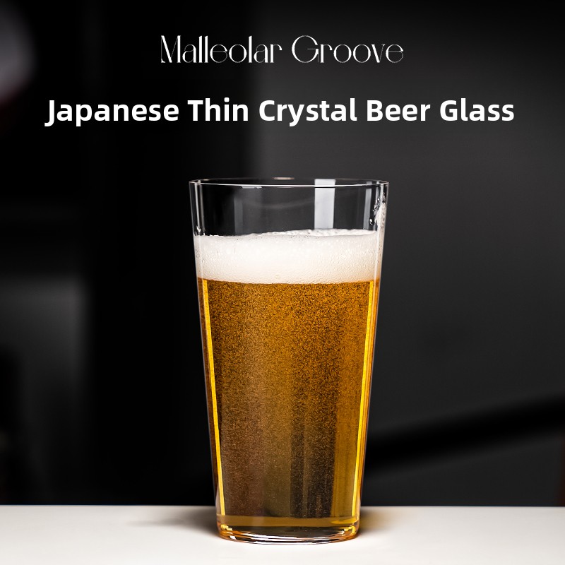 Craft Beer & Wine U- - كوب بيرة ياباني فاخر من الكريستال