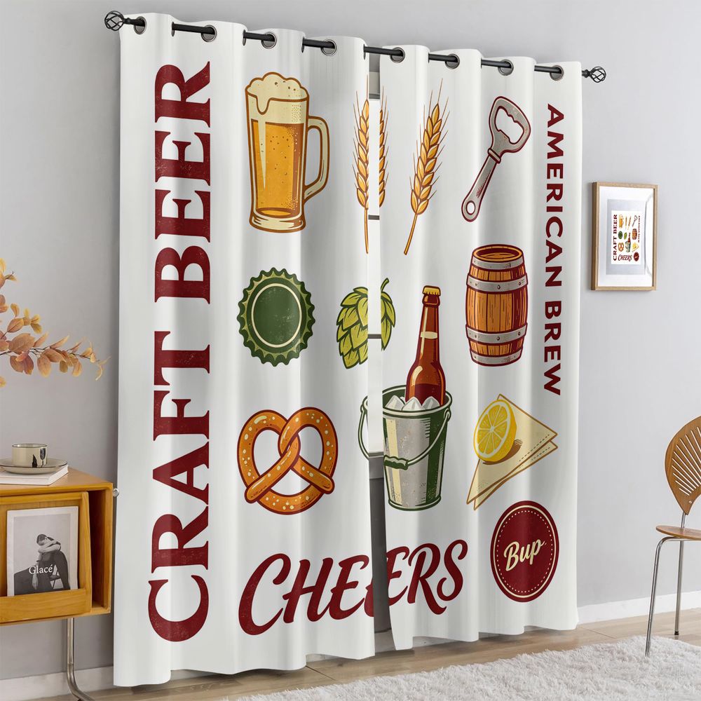 ستائر مطبوعة بتصميم البيرة الح - مراجعة Craft Beer & Wine U- وسعره