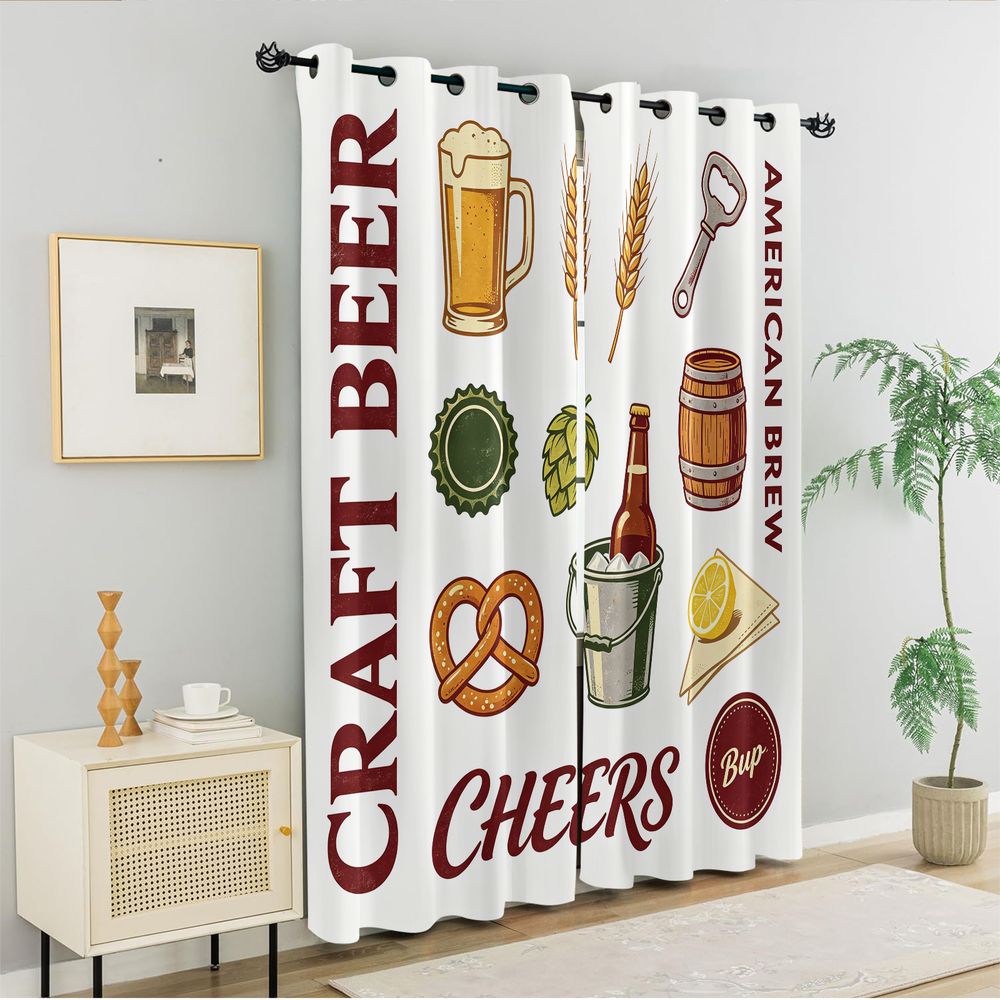 ستائر مطبوعة بتصميم البيرة الح - مراجعة Craft Beer & Wine U- وسعره
