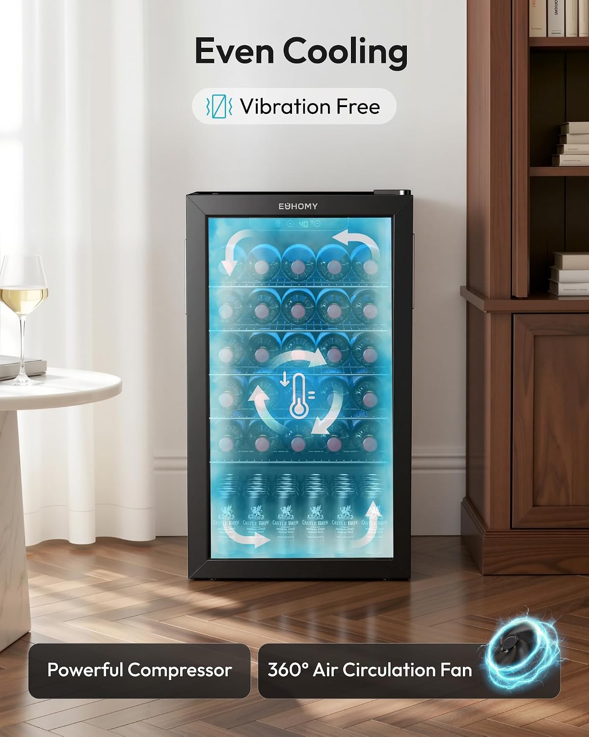 ثلاجة مشروبات سعة 125 عبوة مع  - مراجعة Wine Beer Fridge وسعره
