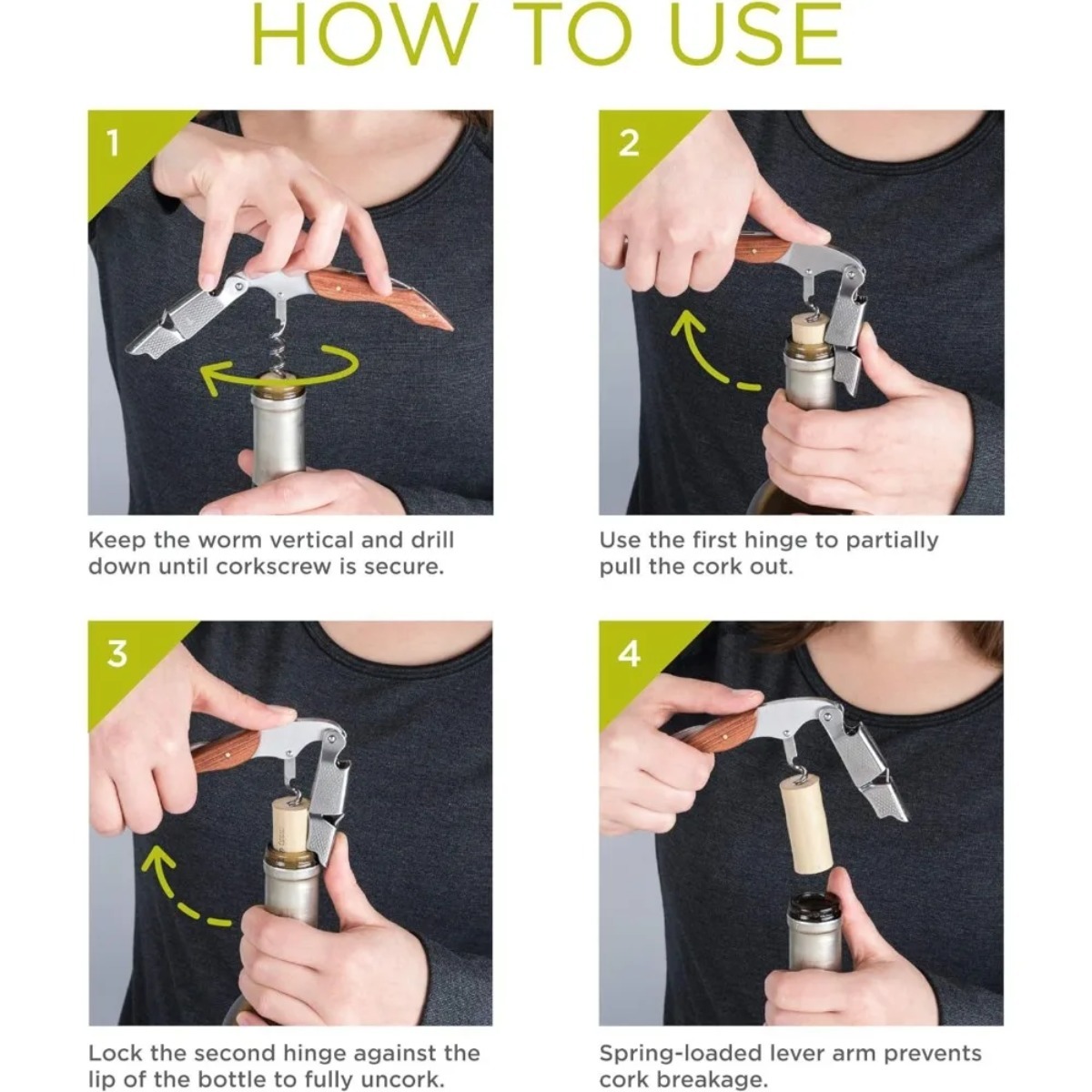 فتاحة نبيذ متينة من الفولاذ ال - مراجعة Cork Screw Lever وسعره