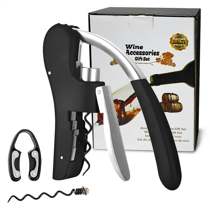 مجموعة فتاحة زجاجات النبيذ الي - مراجعة Cork Screw Lever وسعره