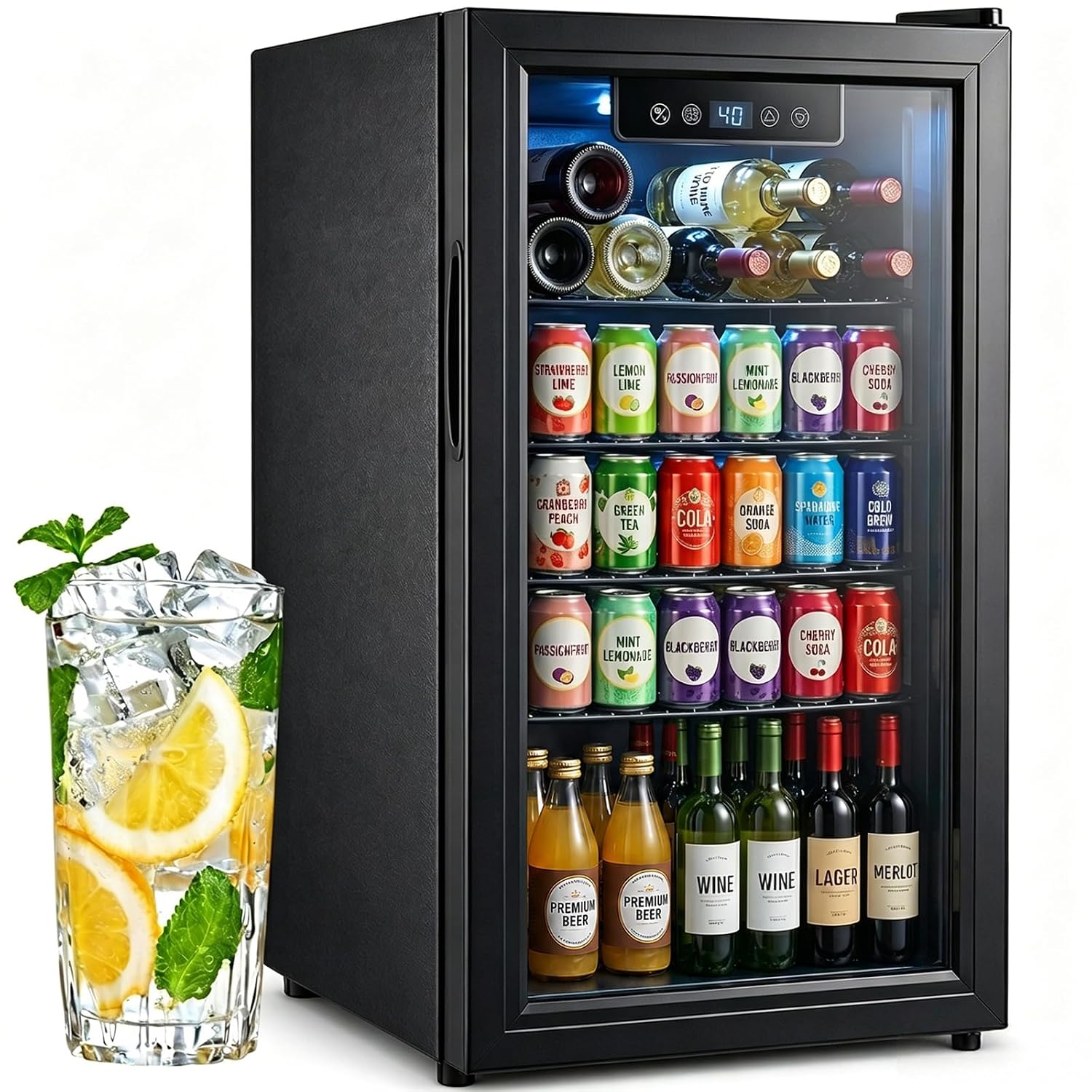 ثلاجة مشروبات بسعة 3.2 قدم مكع - مراجعة Wine Beer Fridge وسعره