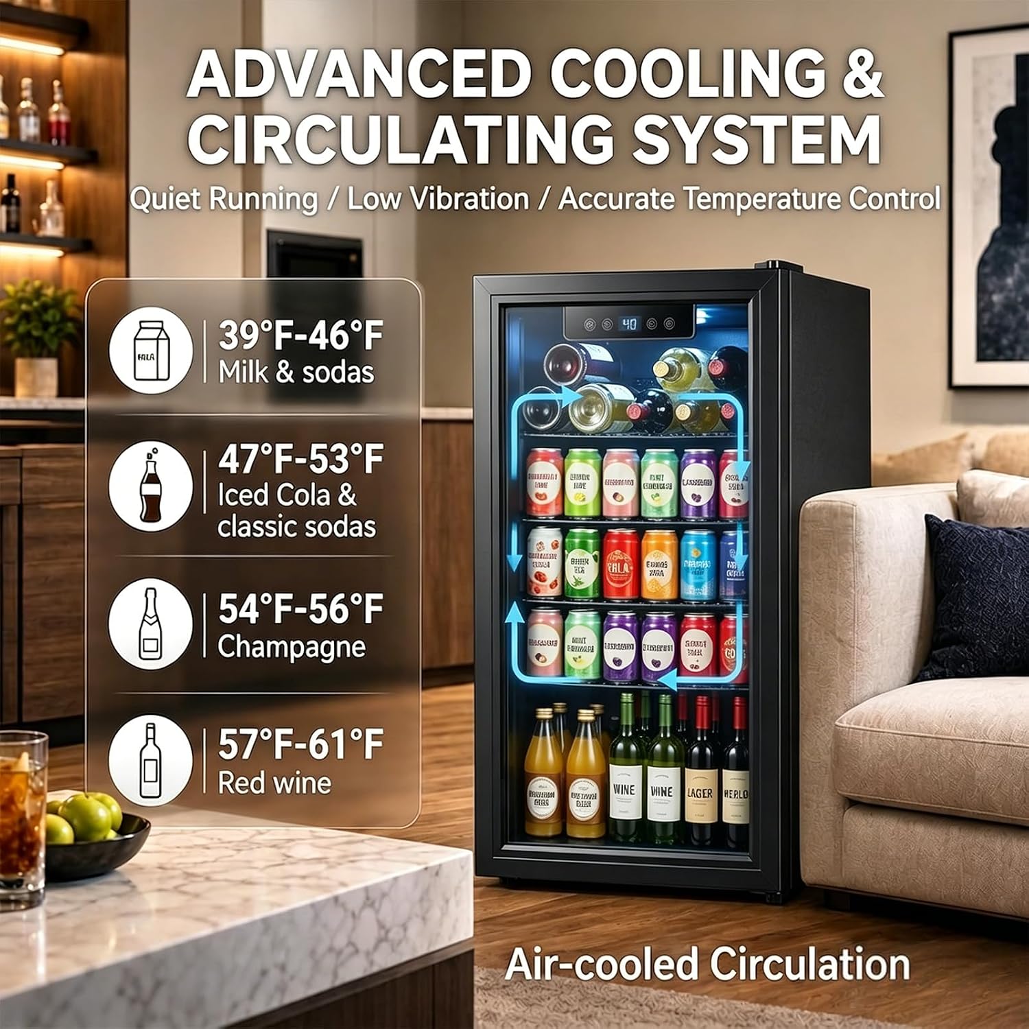 ثلاجة مشروبات بسعة 3.2 قدم مكع - مراجعة Wine Beer Fridge وسعره