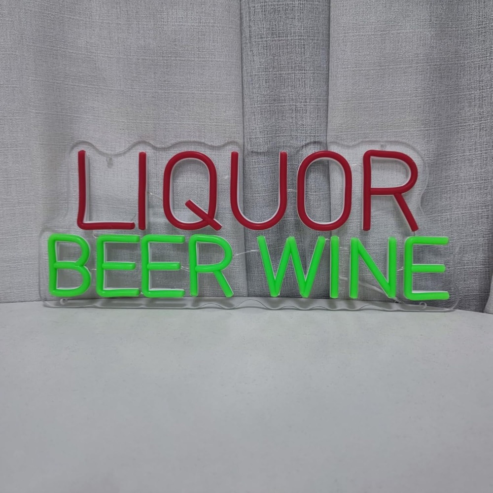 لافتة نيون LED للخمور والبيرة  - مراجعة Wine Beer Liquor Store وسعره
