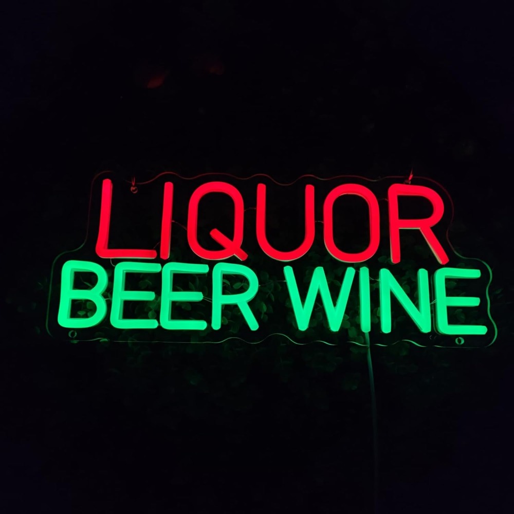 لافتة نيون LED للخمور والبيرة  - مراجعة Wine Beer Liquor Store وسعره