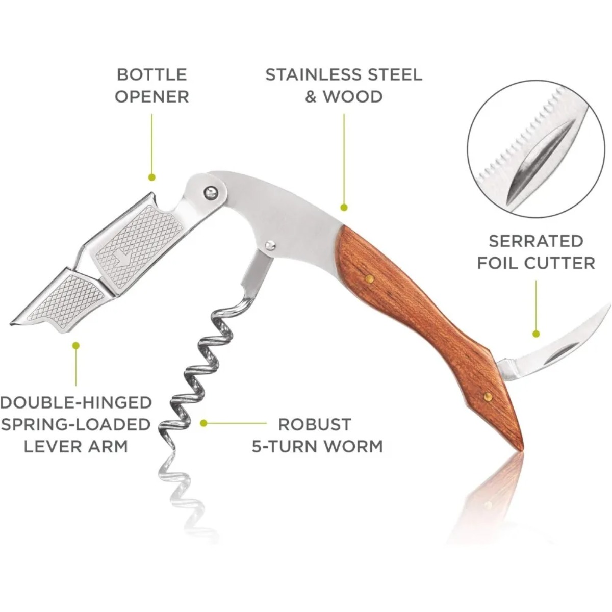 فتاحة زجاجات نبيذ بزنبرك ورافع - مراجعة Cork Screw Lever وسعره