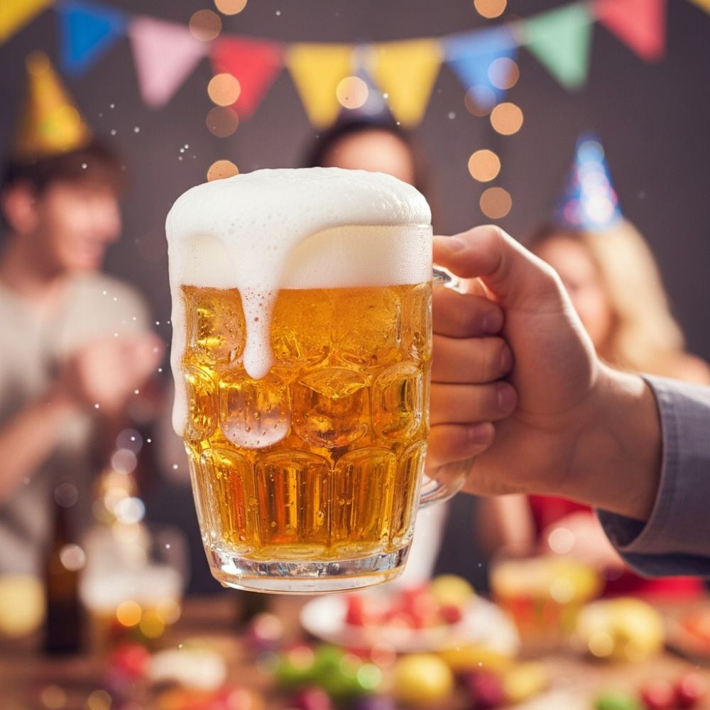 كوب بيرة بلاستيكي شفاف بتصميم  - مراجعة Wine Beer Drink وسعره