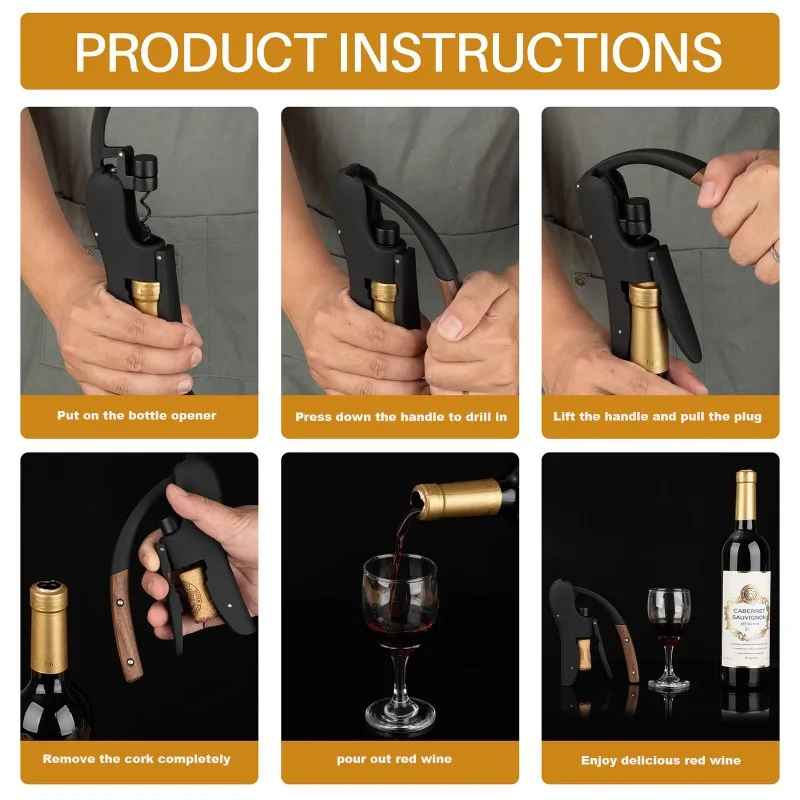 فتاحة زجاجات نبيذ يدوية بذراع  - مراجعة Cork Screw Lever وسعره