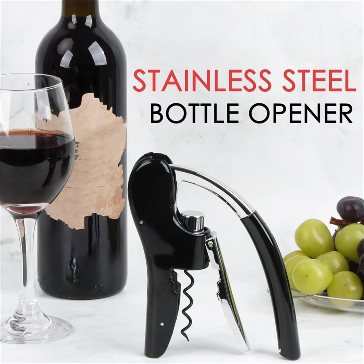 فتاحة زجاجات النبيذ من الفولاذ - مراجعة Cork Screw Lever وسعره