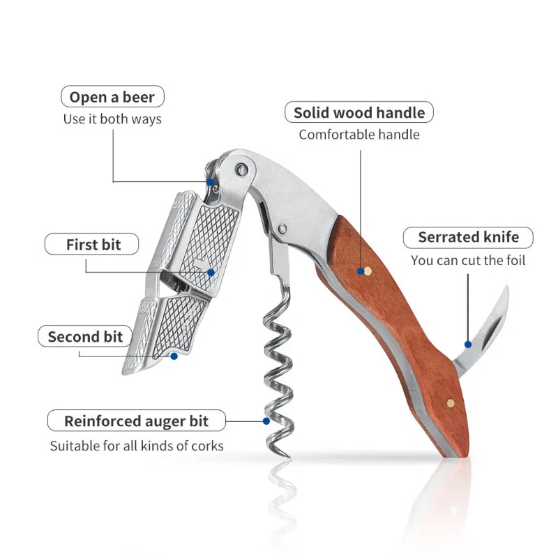 فتاحة زجاجات نبيذ من الفولاذ ا - مراجعة Cork Screw Lever وسعره