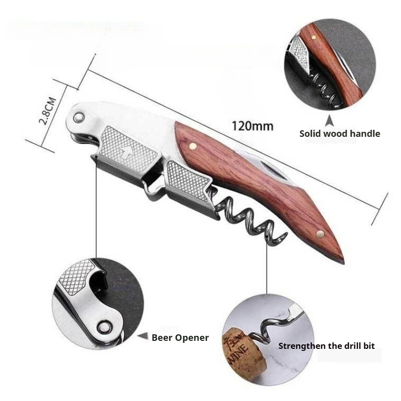 فتاحة زجاجات نبيذ من الفولاذ ا - مراجعة Cork Screw Lever وسعره